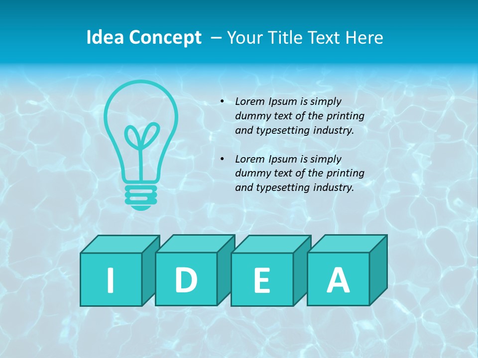 Reflection Turquoise Fresh PowerPoint Template