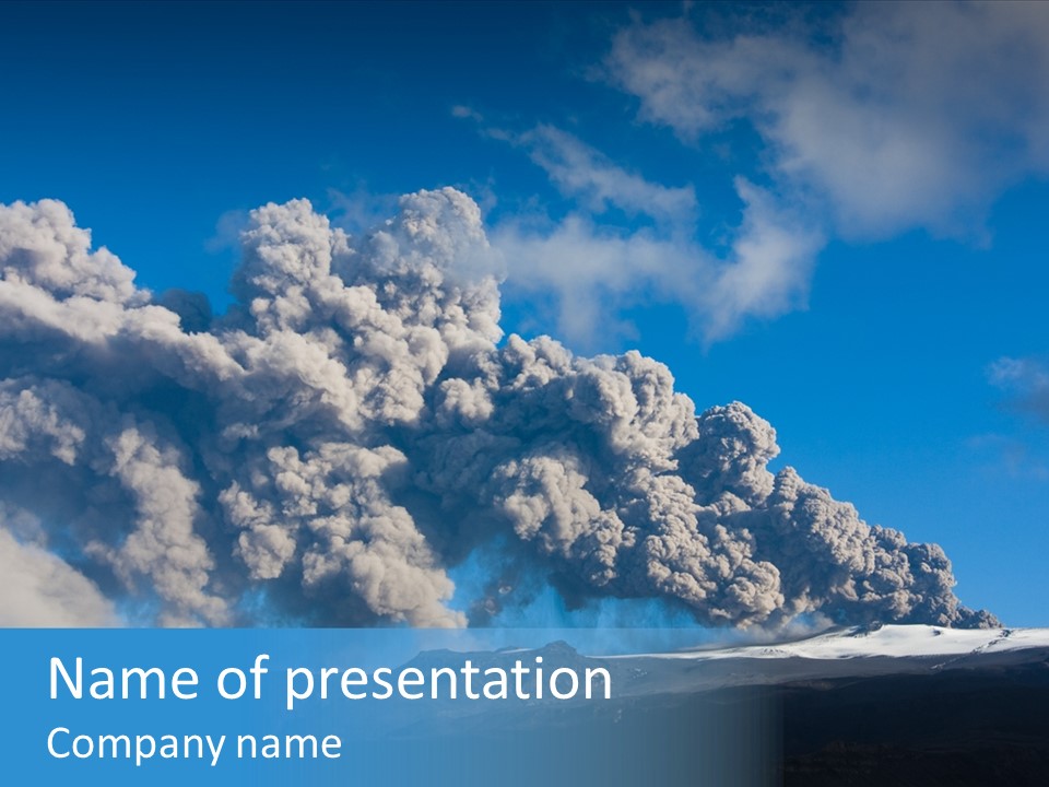 Explosive Tephra Ash PowerPoint Template