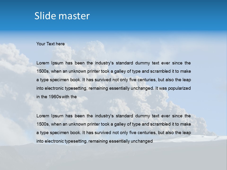 Explosive Tephra Ash PowerPoint Template