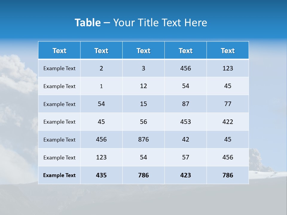 Explosive Tephra Ash PowerPoint Template
