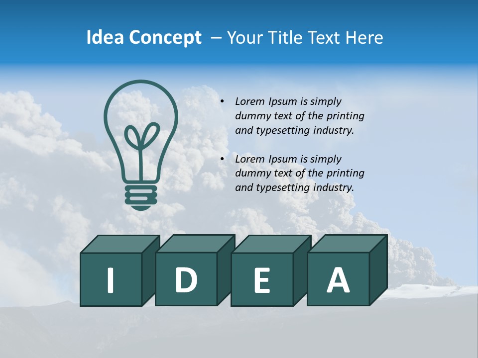 Explosive Tephra Ash PowerPoint Template