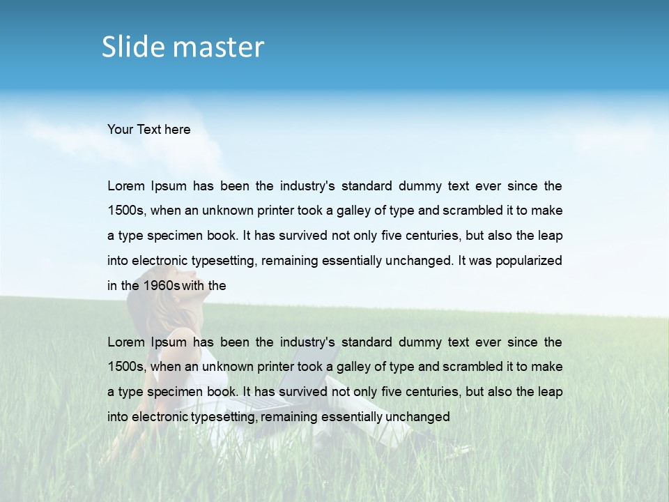 Clouds Leisure Holiday PowerPoint Template