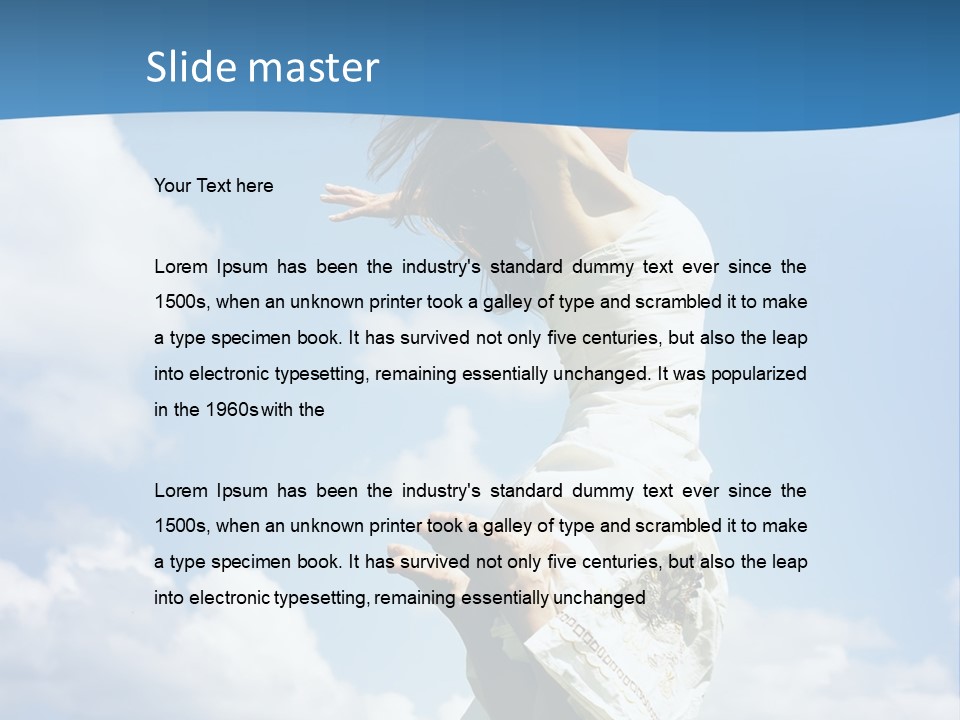 Life Jump Vacation PowerPoint Template