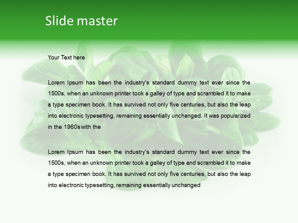 Raw Lettuce Natural PowerPoint Template