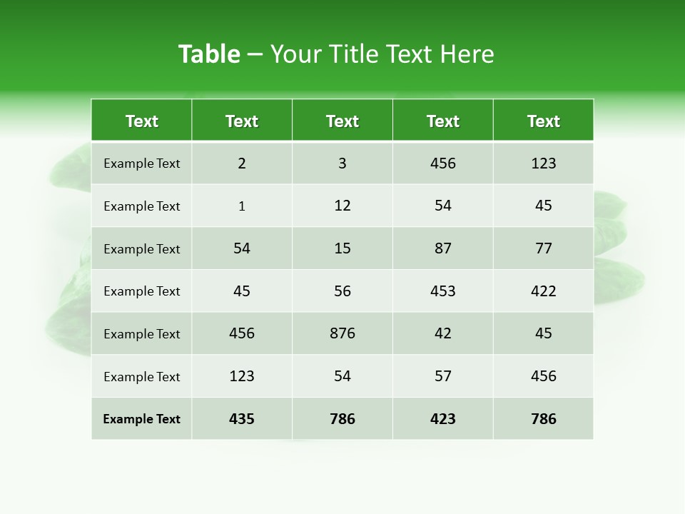 Raw Lettuce Natural PowerPoint Template