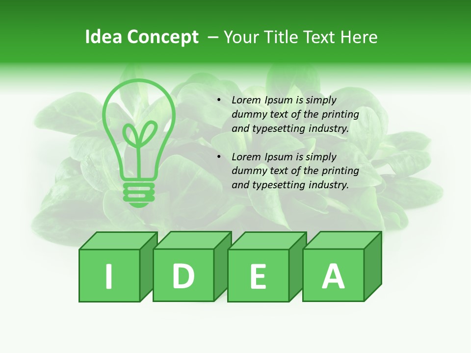 Raw Lettuce Natural PowerPoint Template