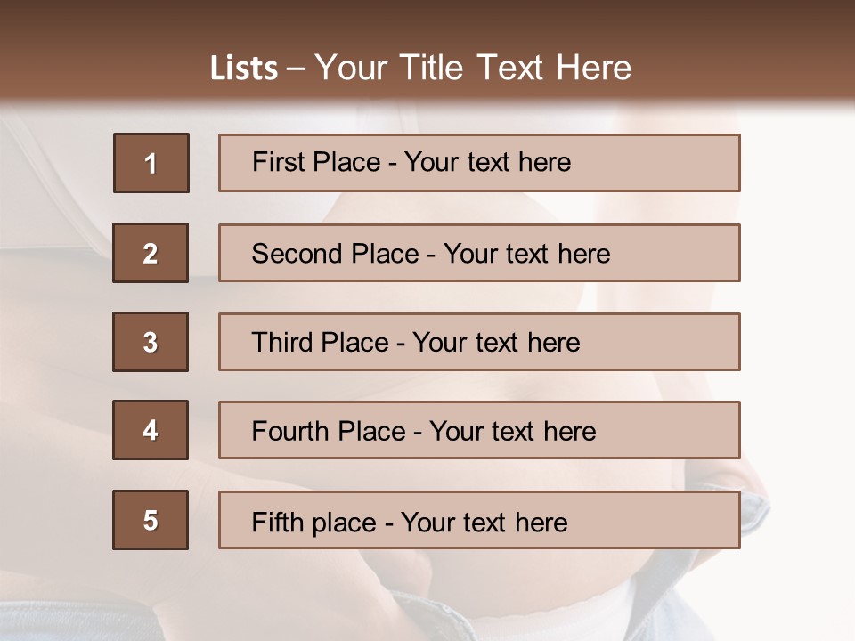 Lifestyle Hand Belly PowerPoint Template