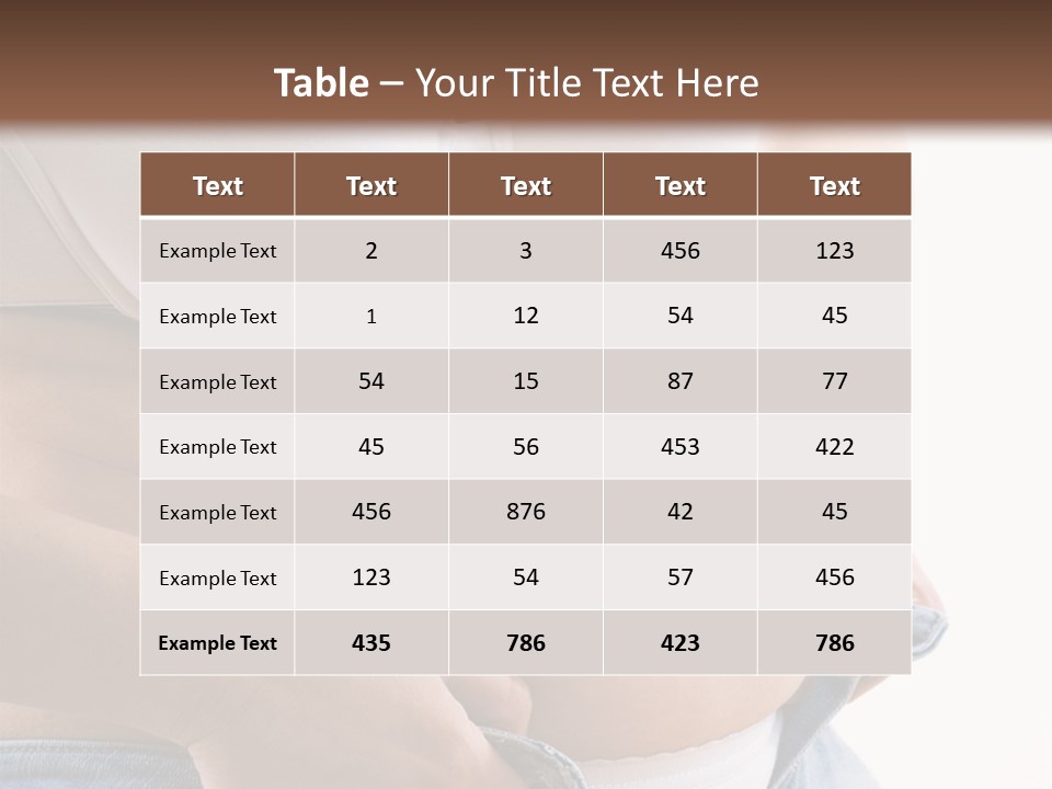 Lifestyle Hand Belly PowerPoint Template