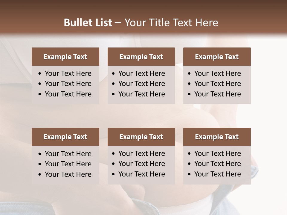 Lifestyle Hand Belly PowerPoint Template
