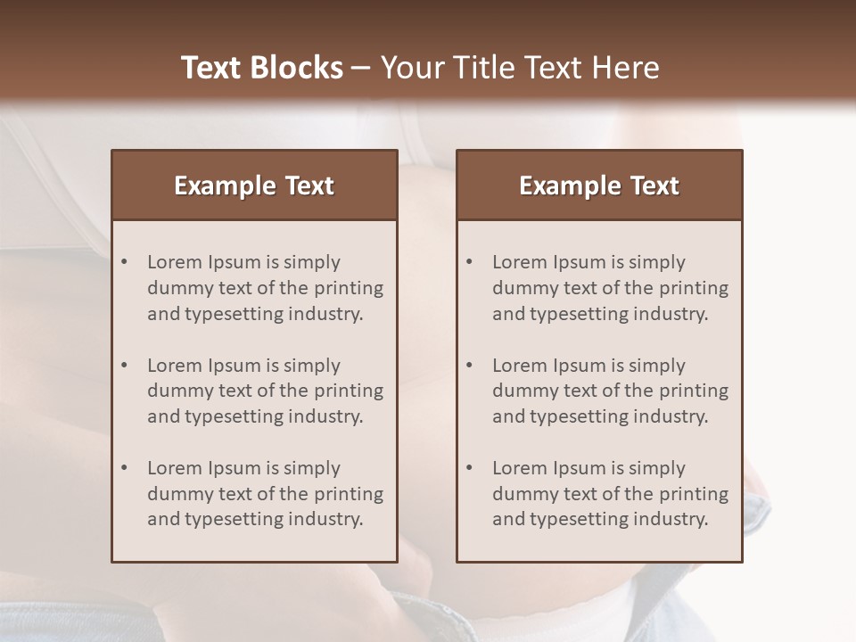 Lifestyle Hand Belly PowerPoint Template