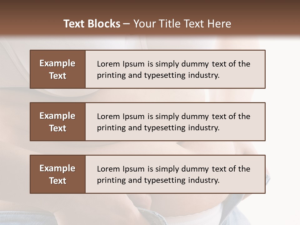 Lifestyle Hand Belly PowerPoint Template