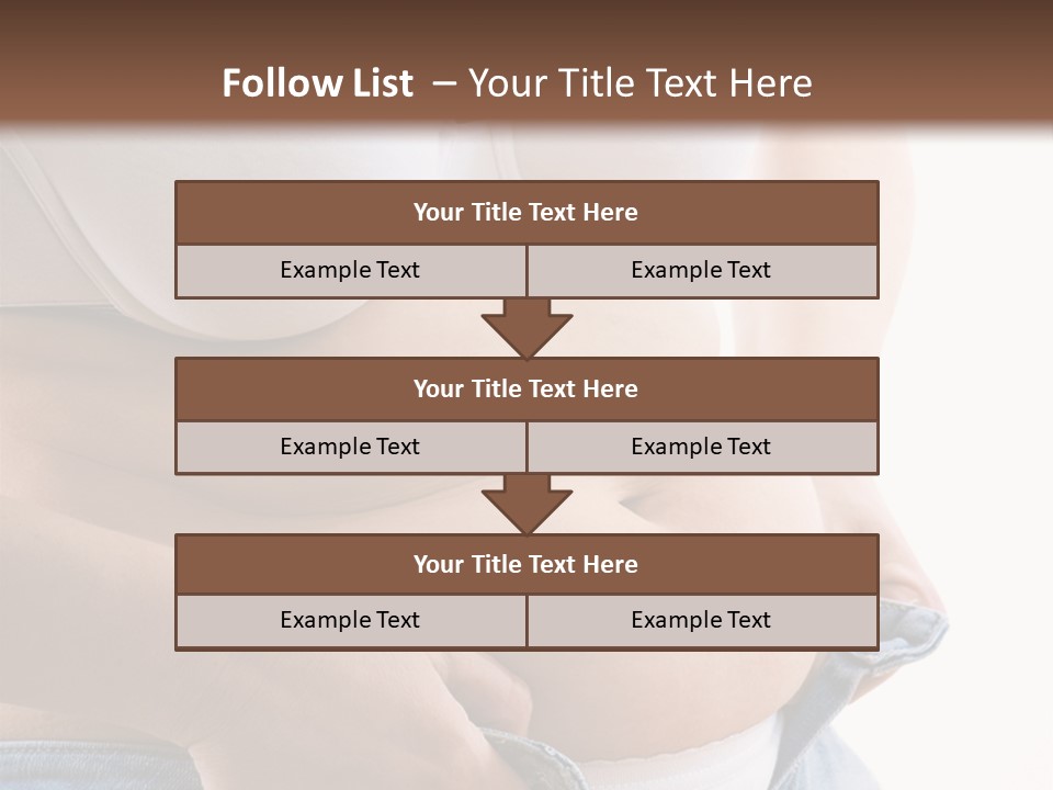 Lifestyle Hand Belly PowerPoint Template