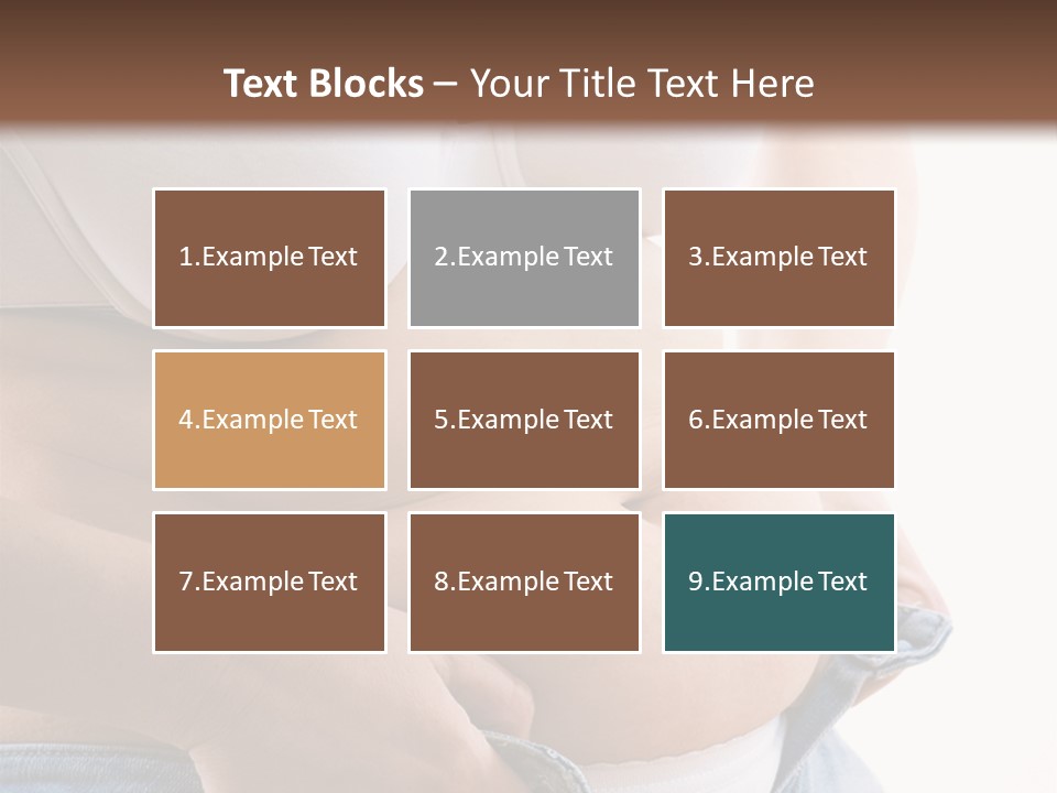 Lifestyle Hand Belly PowerPoint Template