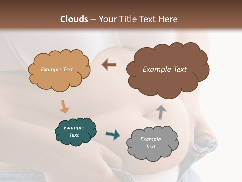 Lifestyle Hand Belly PowerPoint Template