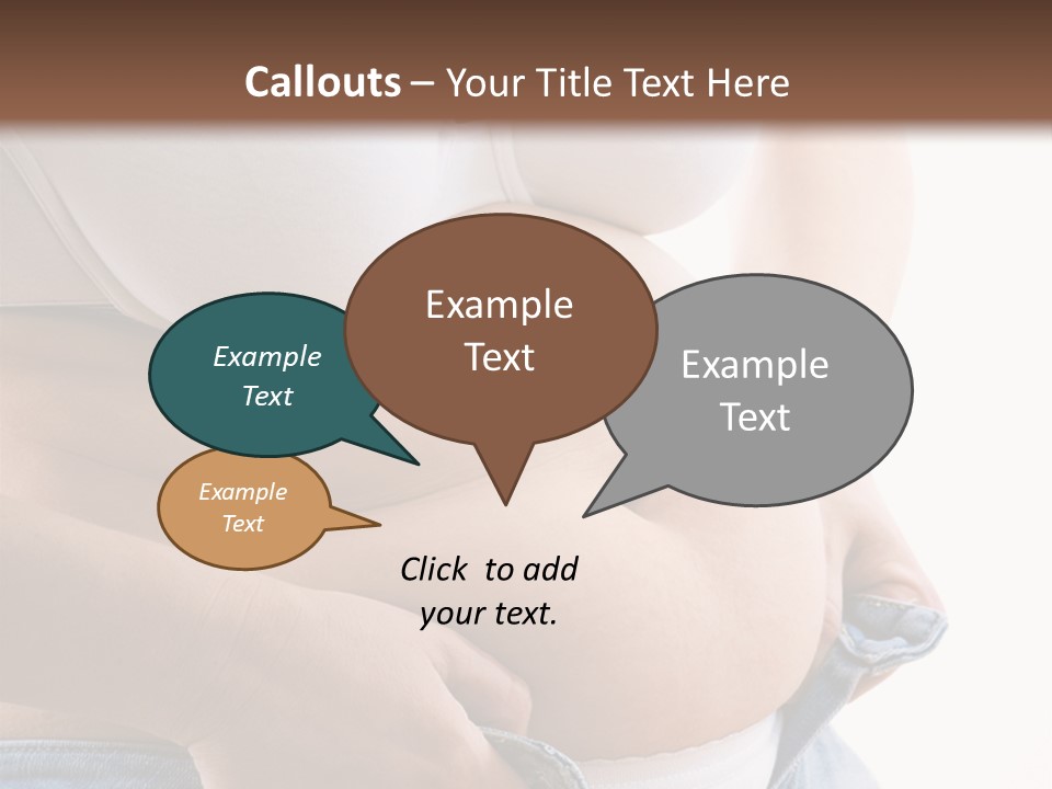 Lifestyle Hand Belly PowerPoint Template