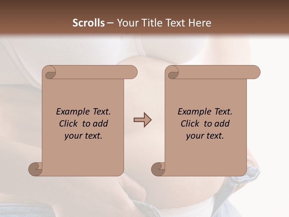 Lifestyle Hand Belly PowerPoint Template