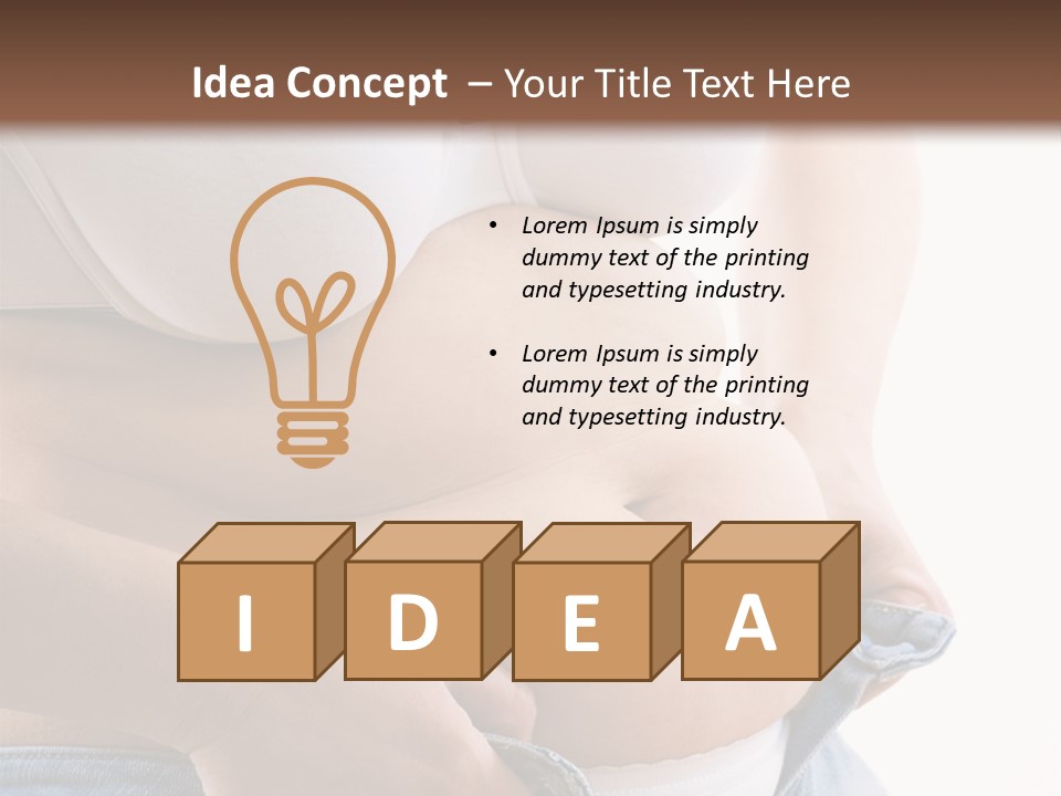 Lifestyle Hand Belly PowerPoint Template