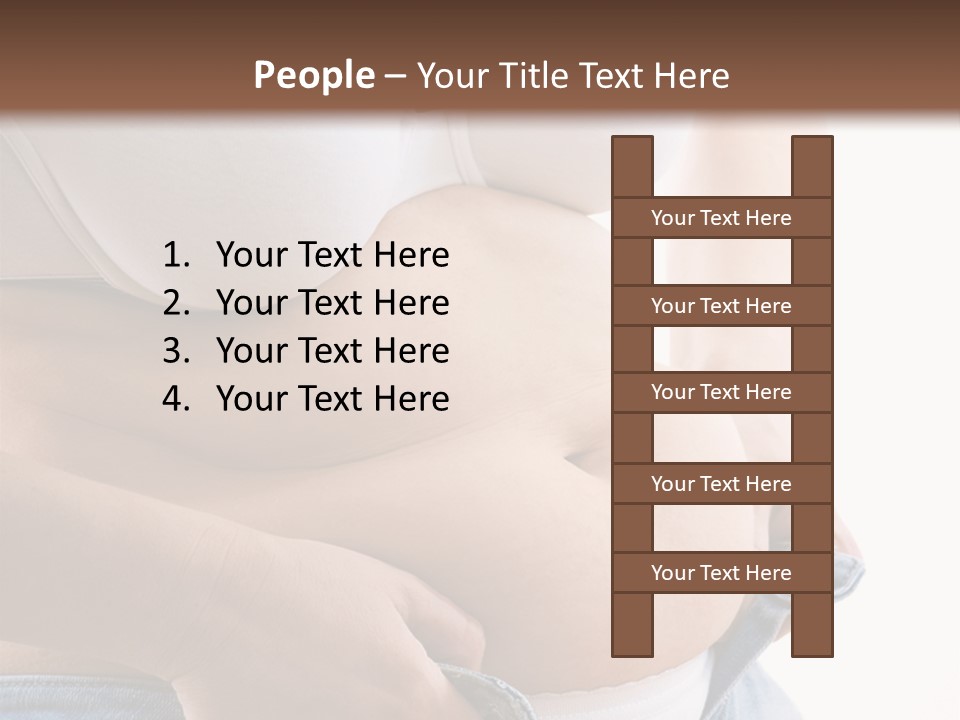 Lifestyle Hand Belly PowerPoint Template