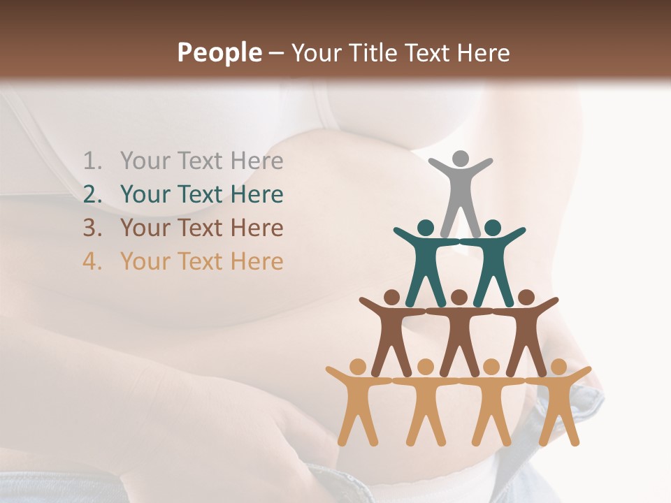 Lifestyle Hand Belly PowerPoint Template