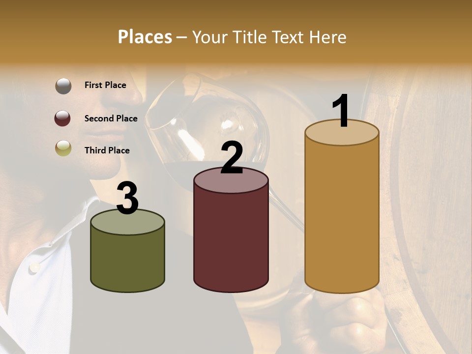 Man Concentration Vineyard PowerPoint Template