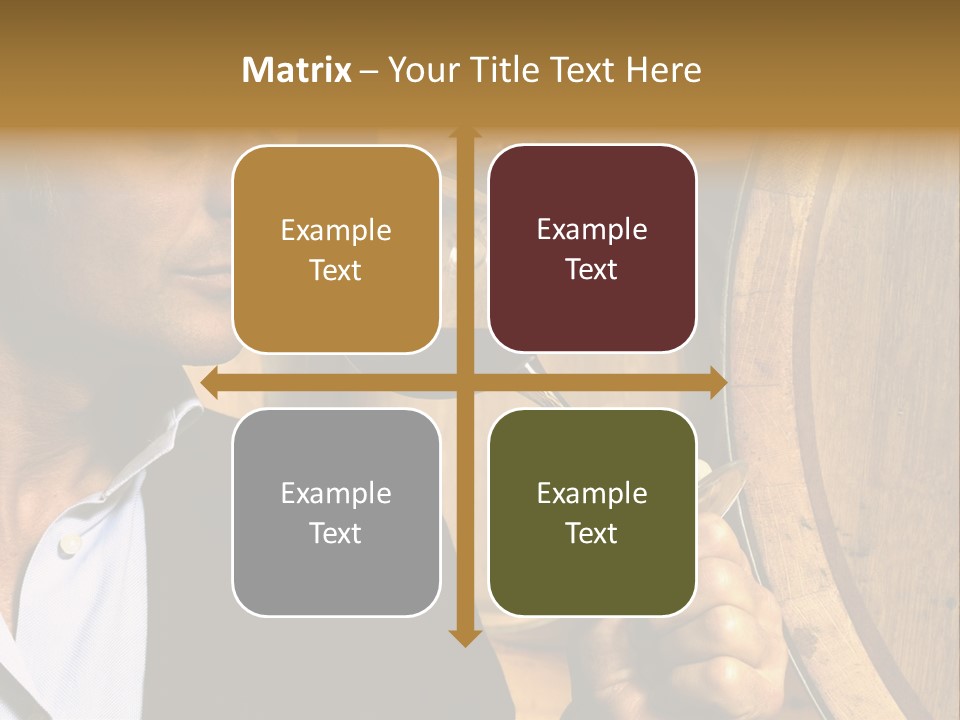 Man Concentration Vineyard PowerPoint Template