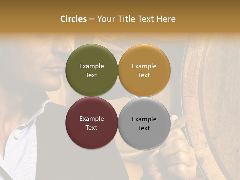 Man Concentration Vineyard PowerPoint Template