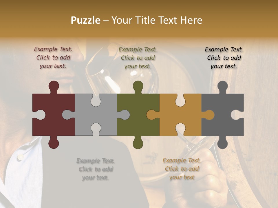 Man Concentration Vineyard PowerPoint Template