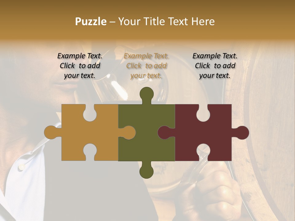 Man Concentration Vineyard PowerPoint Template