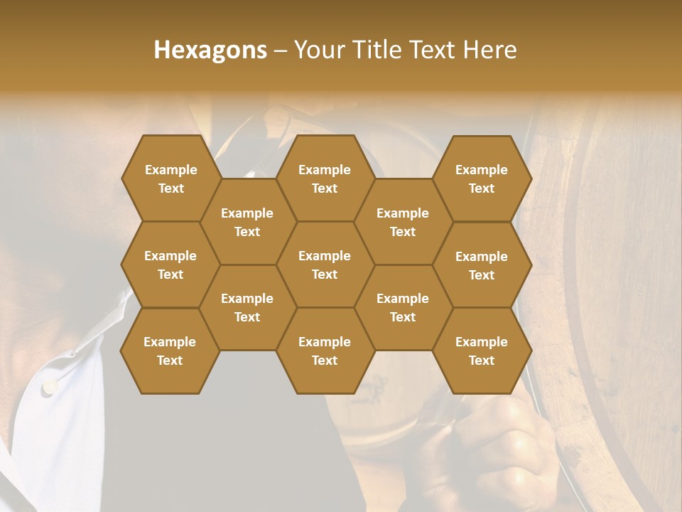 Man Concentration Vineyard PowerPoint Template