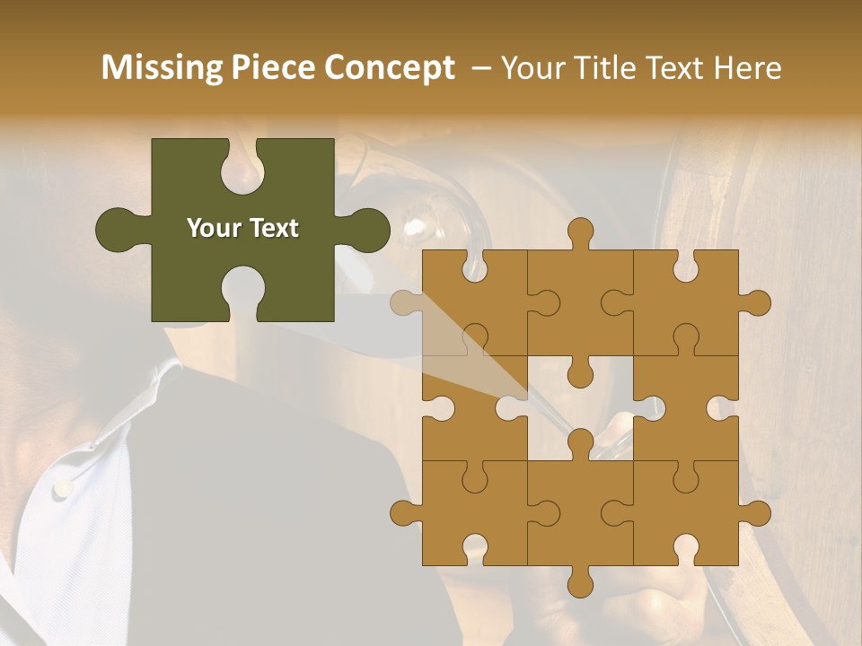 Man Concentration Vineyard PowerPoint Template