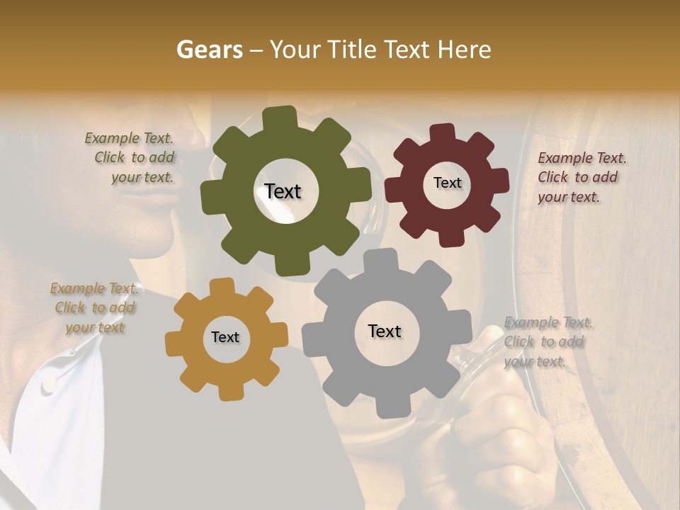 Man Concentration Vineyard PowerPoint Template