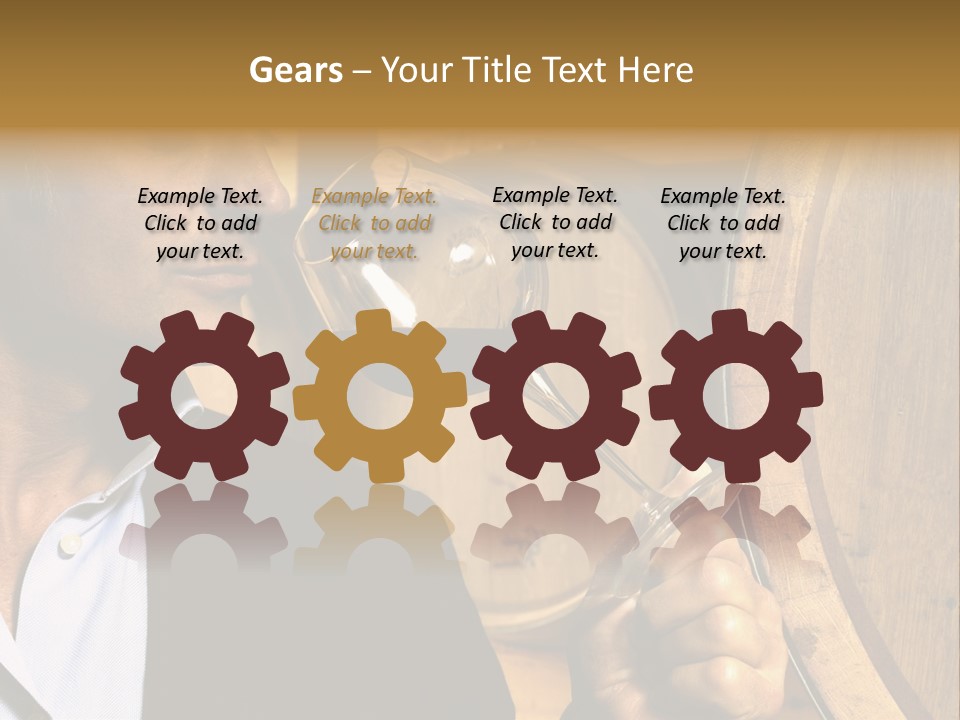 Man Concentration Vineyard PowerPoint Template