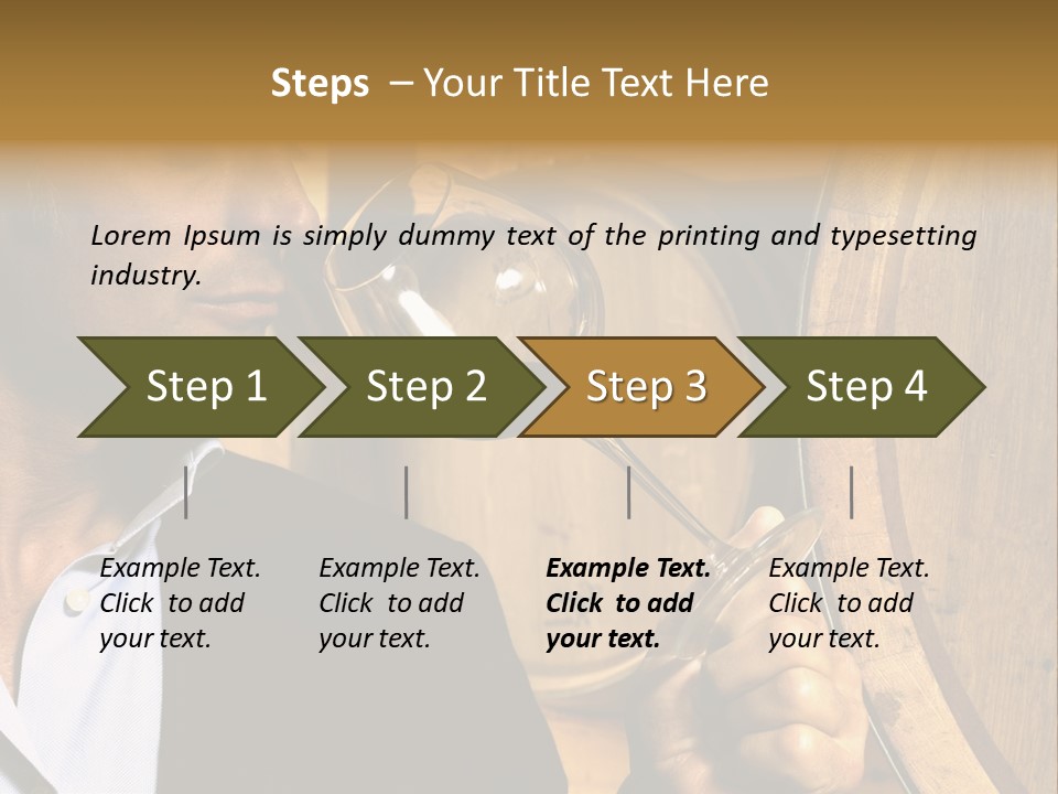 Man Concentration Vineyard PowerPoint Template