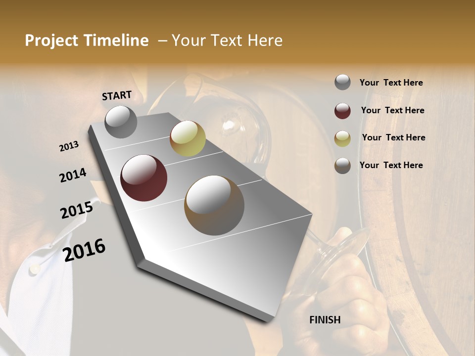Man Concentration Vineyard PowerPoint Template