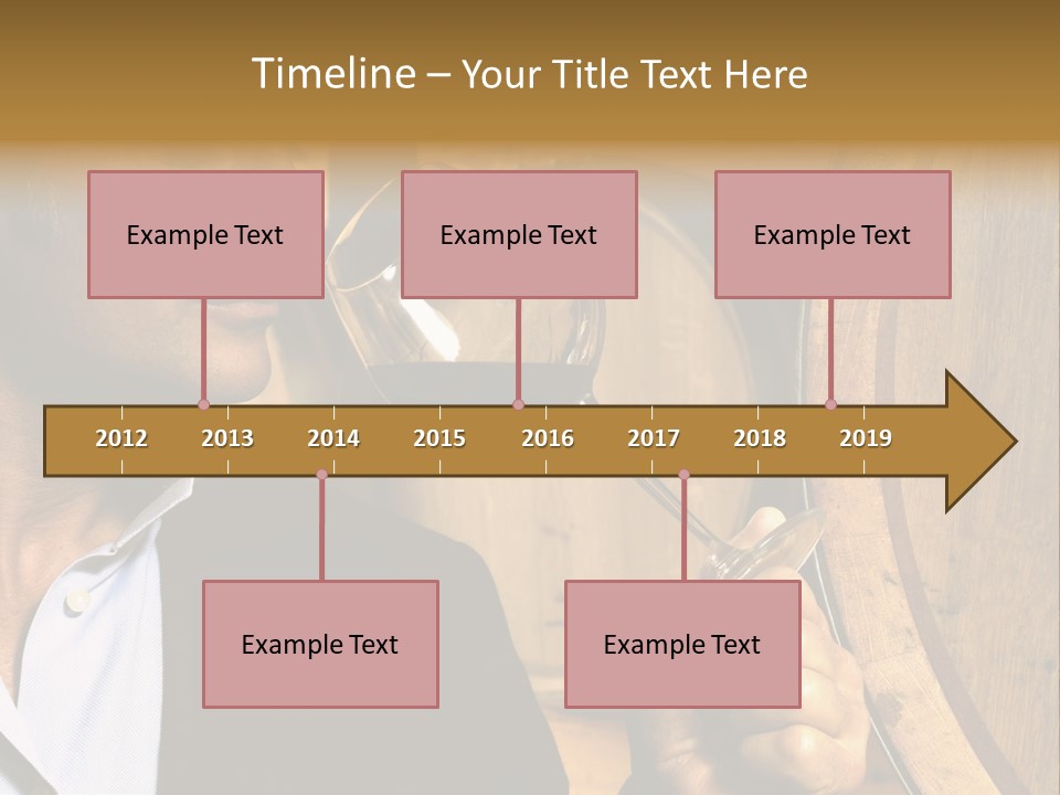 Man Concentration Vineyard PowerPoint Template