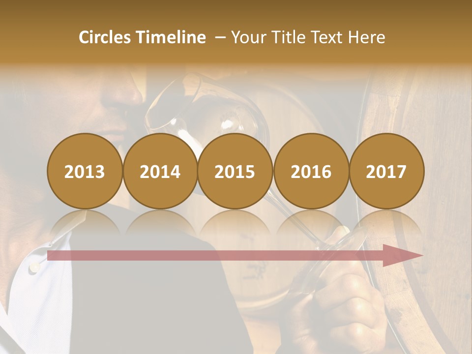 Man Concentration Vineyard PowerPoint Template