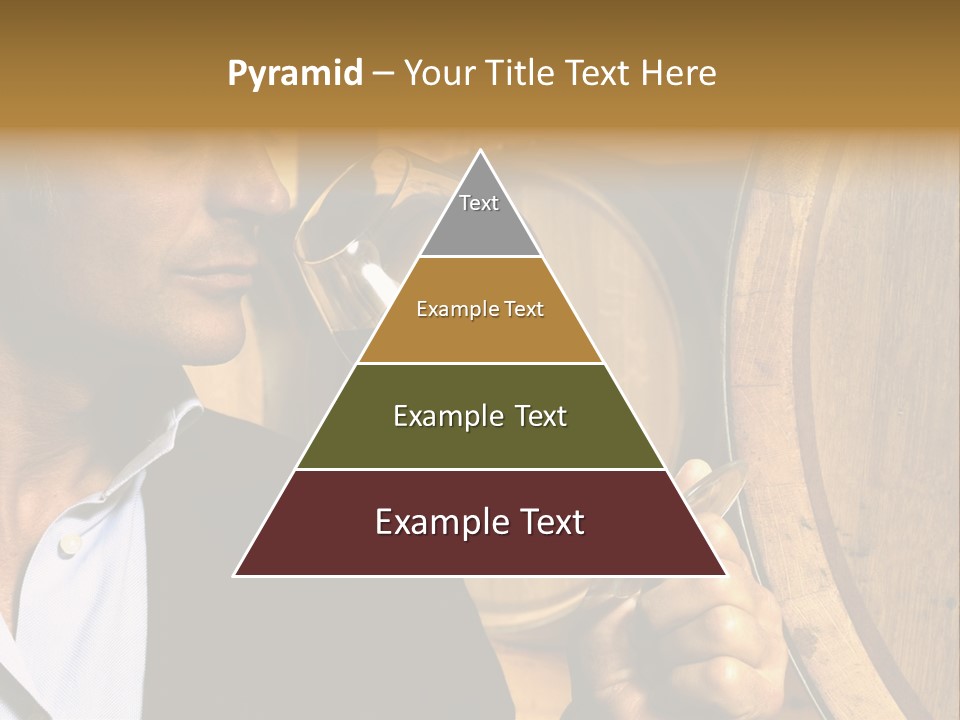 Man Concentration Vineyard PowerPoint Template