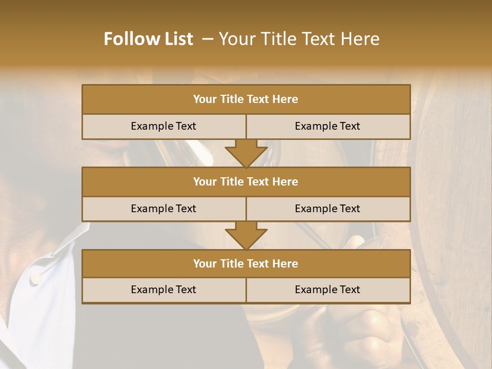 Man Concentration Vineyard PowerPoint Template