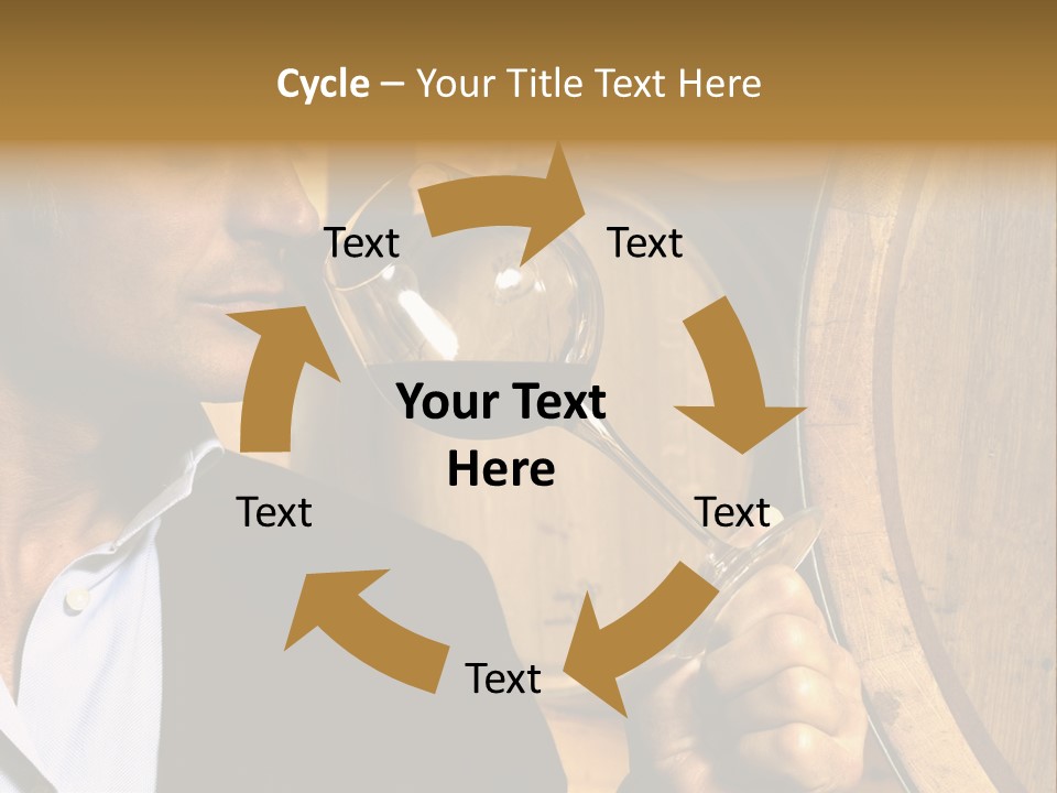 Man Concentration Vineyard PowerPoint Template