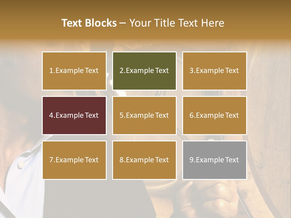 Man Concentration Vineyard PowerPoint Template