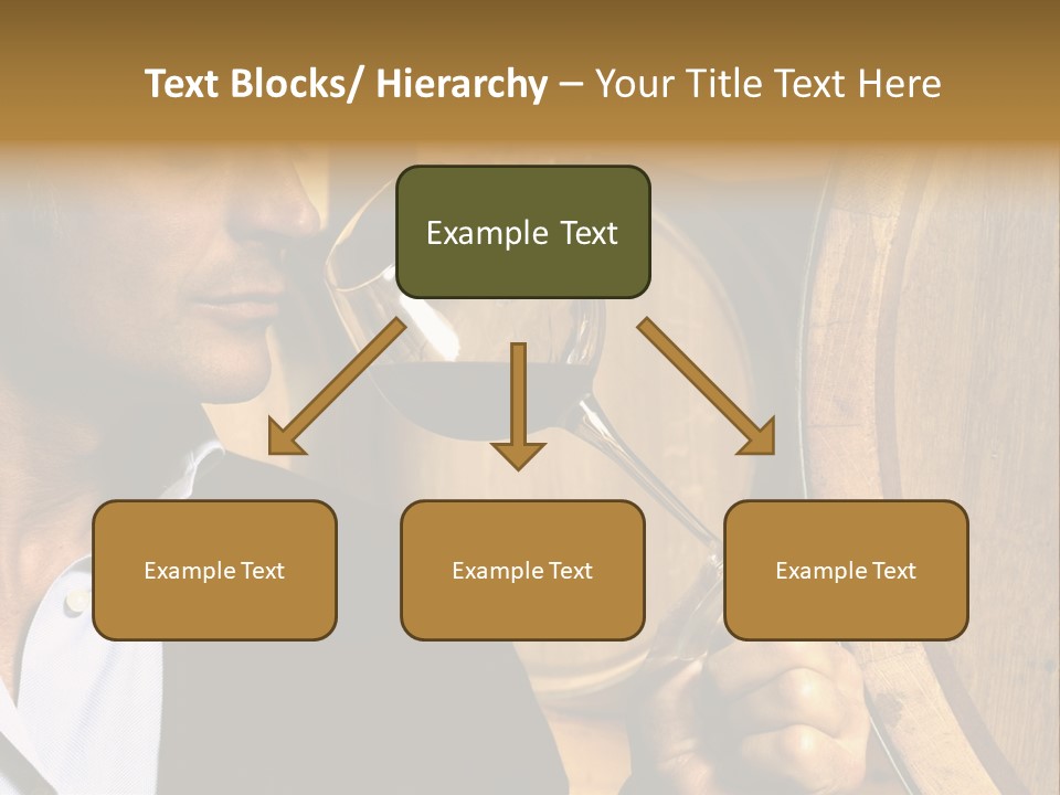 Man Concentration Vineyard PowerPoint Template