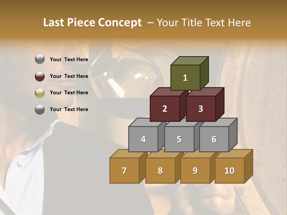 Man Concentration Vineyard PowerPoint Template