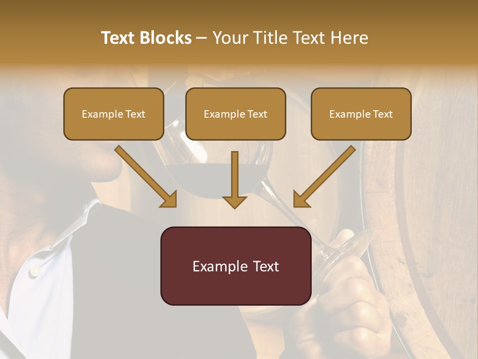 Man Concentration Vineyard PowerPoint Template