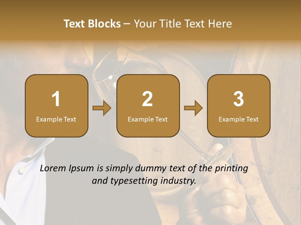 Man Concentration Vineyard PowerPoint Template