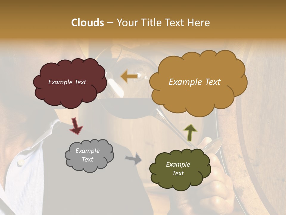 Man Concentration Vineyard PowerPoint Template