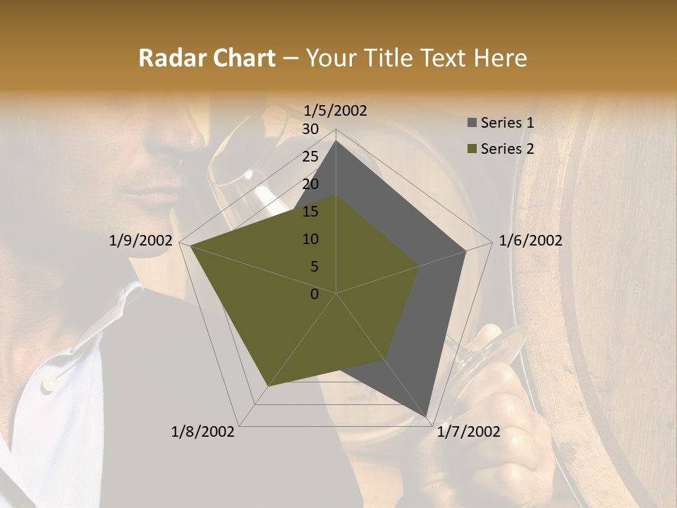 Man Concentration Vineyard PowerPoint Template