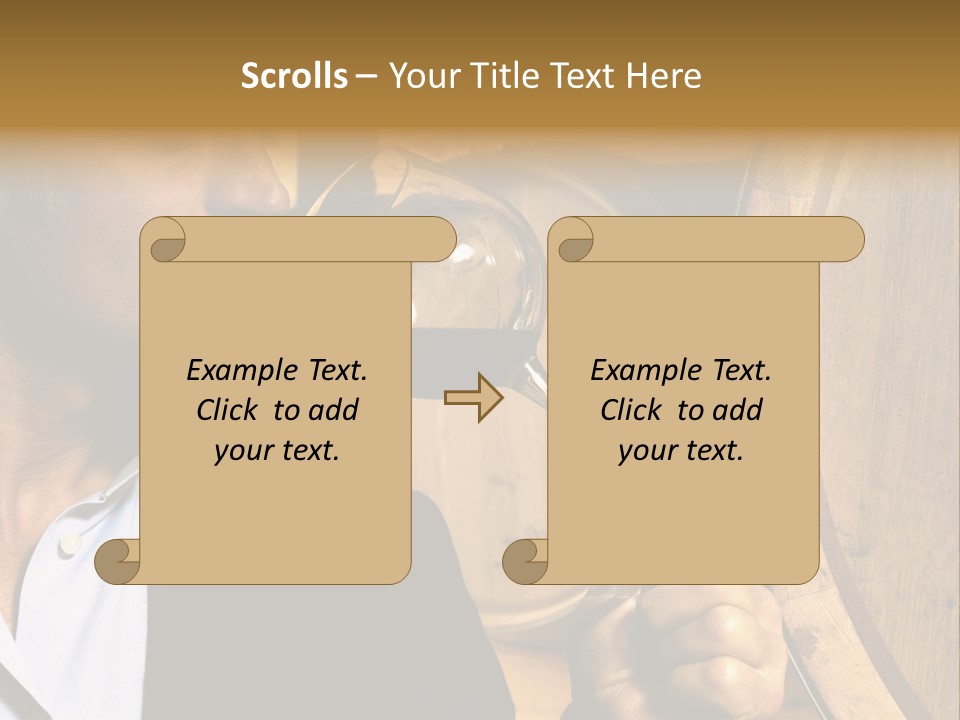 Man Concentration Vineyard PowerPoint Template
