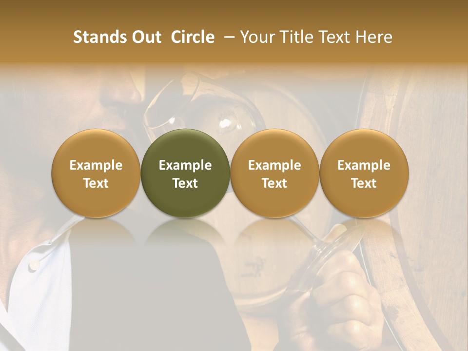 Man Concentration Vineyard PowerPoint Template