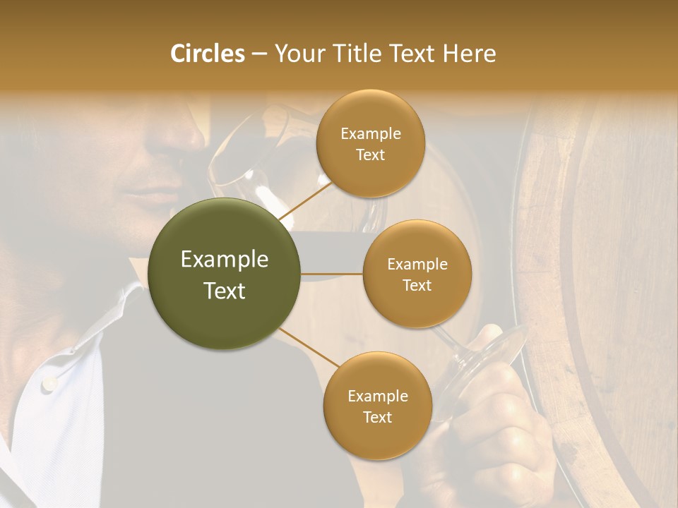 Man Concentration Vineyard PowerPoint Template