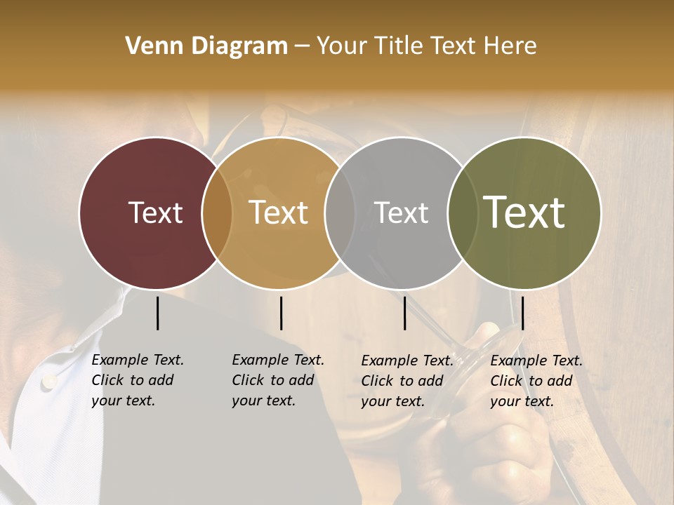 Man Concentration Vineyard PowerPoint Template